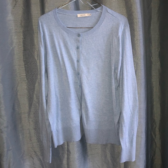Ricki's XL Sky Blue Knit Sweater - button up- dress up or down - nice colour - Picture 7 of 7